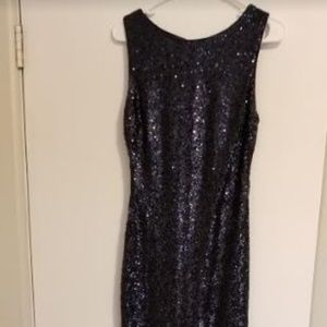Navy blue sequined dress